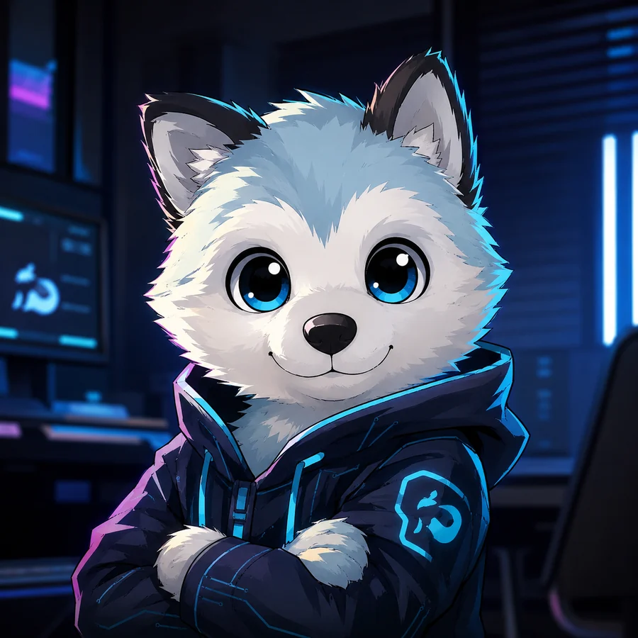 Mascotte renard cyberpunk d’Isatis Concept